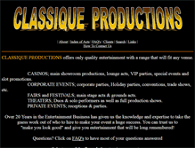 Tablet Screenshot of classique-productions.com